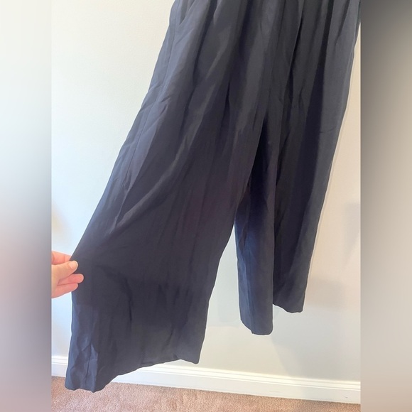 Tory Burch Campania Navy Blue Silk 
Cropped Wide Leg Jumpsuit XS - Picture 8 of 12